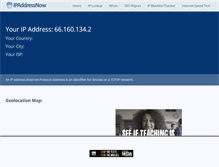 Tablet Screenshot of ipaddressnow.com